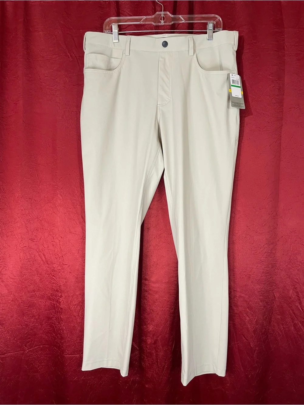 PGA Tour Men's Easy Play Pull-on Golf Pants, Style# PVBSE0X6DS, Sz L/30, Beige